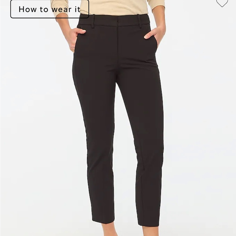 J crew factory Ruby crop black pants NEW size 10